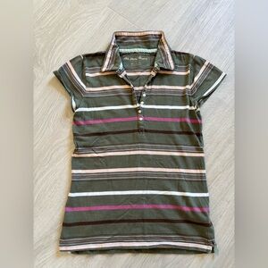 Y2K striped polo